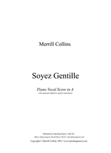 Soyez Gentille Piano Vocal Score In A
