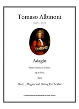 Adagio In G Minor For Flute Stringsand Organ