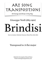 Brindisi Transposed To A Flat Major
