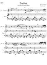 Fantasy For Clarinet And Piano