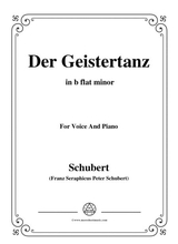 Schubert Der Geistertanz In B Flat Minor For Voice And Piano