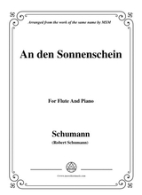 Schumann An Den Sonnenschein For Flute And Piano