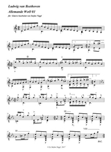 Beethoven Allemande Woo 81 For Guitar Solo