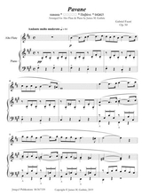Faur Pavane Op 50 For Alto Flute Piano