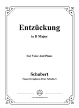 Schubert Entzckung In B Major For Voice Piano
