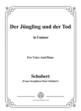 Schubert Der Jngling Und Der Tod In F Minor D 545 For Voice And Piano