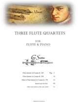 Mozart 3 Flute Quartets For Flute And Piano