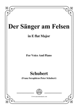 Schubert Der Snger Am Felsen In E Flat Major For Voice Piano
