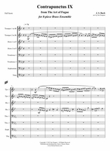 Contrapunctus Ix 9 For 8 Part Brass Ensemble