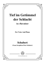 Schubert Tief Im Getmmel Der Schlacht In E Flat Minor For Voice Piano