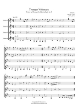 Trumpet Voluntary And Trumpet Tune Guitar Quartet Score And Parts