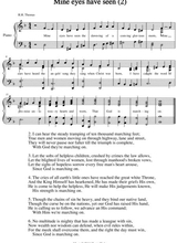 Mine Eyes Have Seen A Second New Tune To This Wonderful Old Hymn
