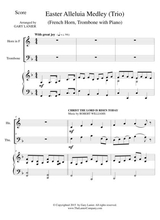 Easter Alleluia Medley Trio French Horn Trombone Piano Score And Parts