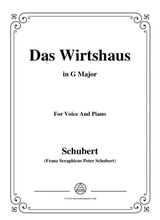 Schubert Das Wirtshaus In G Major Op 89 No 21 For Voice And Piano