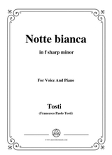 Tosti Notte Bianca In F Sharp Minor For Voice And Piano