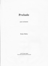 Prelude For Orchestra Score