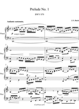 Bach Prelude No 1 In C Major Bwv 870