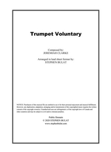 Trumpet Voluntary Clarke Lead Sheet Key Of A