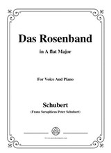 Schubert Das Rosenband The Rosy Ribbon D 280 In A Flat Major For Voice Piano