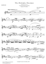Mendelssohn The Hebrides Overture For Baritone Sax Piano