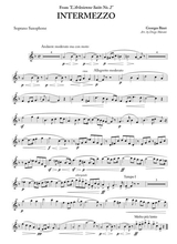 Intermezzo From L Arlesienne Suite No 2 For Saxophone Quartet
