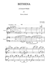 Joplin Bethena Waltz Piano 4 Hands