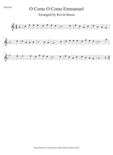 O Come O Come Emmanuel Easy Key Of C Alto Sax