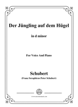 Schubert Der Jngling Auf Dem Hgel In D Minor Op 8 No 1 For Voice And Piano