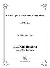 Karl Hoschna Cuddle Up A Little Closer Lovey Mine In C Major For Voice Pno