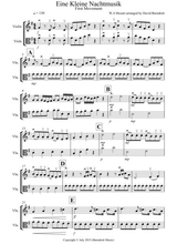Eine Kleine Nachtmusik 1st Movement For Violin And Viola Duet