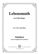 Schubert Lebensmuth In G Flat Major For Voice Piano