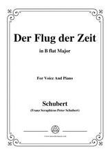 Schubert Der Flug Der Zeit In B Flat Major Op 7 No 2 For Voice And Piano