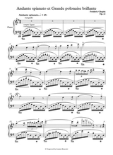 Andante Spianato Et Grande Polonaise Brillante Op 22 Chopin Frdric For Piano
