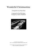 Wonderful Christmastime For Easy Piano Duet