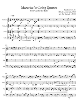 Mazurka For String Quartet From Carol Of The Bells
