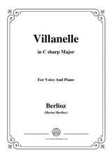 Berlioz Villanelle In C Sharp Major For Voice And Piano