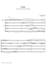 Prelude 11 From Well Tempered Clavier Book 2 Euphonium Tuba Quintet