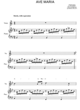 Schubert Ave Maria Easy Piano Sheet