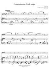 Liszt Consolation No 2 In E Arranged For Cello And Piano
