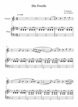 Die Forelle Franz Schubert For Clarinet Piano