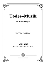 Schubert Todes Musik Op 108 No 2 In A Flat Major For Voice Piano