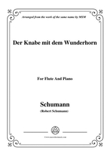 Schumann Der Knabe Mit Dem Wunderhorn For Flute And Piano