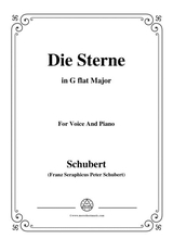 Schubert Die Sterne Op 96 No 1 In G Flat Major For Voice Piano