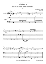 Minuet In G French Horn And Piano