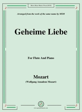 Mozart Geheime Liebe For Flute And Piano