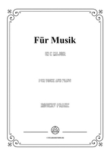 Franz Fr Musik In C Major For Voice And Piano
