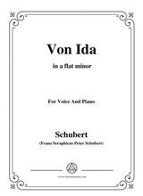 Schubert Von Ida In A Flat Minor For Voice And Piano