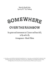 Somewhere Over The Rainbow For Guitar And Instruments In C Bb Eb