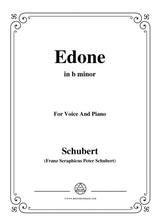 Schubert Edone D 445 In B Major For Voice And Piano