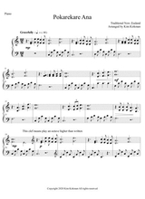 Pokarekare Ana For Piano Solo Easy Arrangement No Black Notes Required